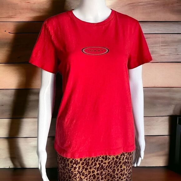 Tommy Hilfiger Y2K Red “Tommy” T-Shirt - Picture 1 of 5